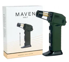 Maven Volt Green Premium Handheld Single Jet Flame Torch Lighter