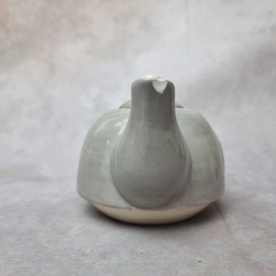 Petite théière vintage avec motif cabochon - gris clair - Photo 2/4