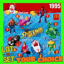 LOT or SET McDonald's 1995 SPIDER-MAN Marvel SPIDERMAN Superhero YOUR CHOICE