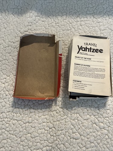 Travel Yahtzee Dice Game 1984 Milton Bradley Vintage Score Sheets Complete - Picture 2 of 5