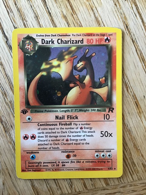 Pokemon Dark charizard team rocket First 1st edition holo Holographic
