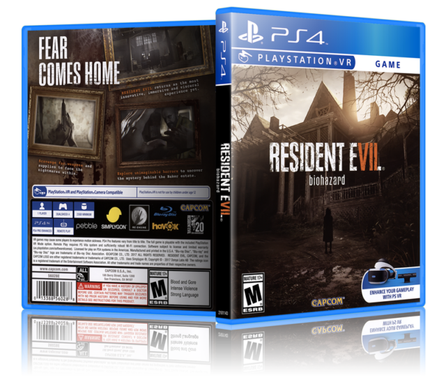 Resident Evil 7: Biohazard - Replacement PS4 Cover and Case. NO GAME!!
