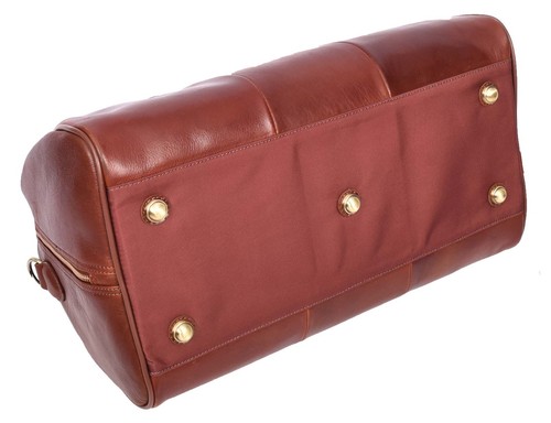 Genuine Leather Holdall Overnight Cross Body Weekend Travel Duffel Bag HLG47 - Picture 25 of 25