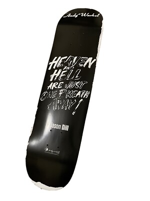 RARE Andy Warhol Alien Workshop Jason Dill Rouge Et Noir Skateboard Deck Vintage