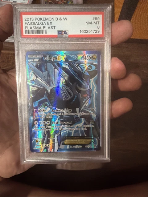 2013 Pokemon B&W FA/DIALGA #99 EX PLASMA BLAST PSA8 New Cert Beautiful Card Rare