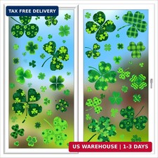 JCFIRE 118 Pcs St Patricks Day Decorations, 8 Sheets Extra Large Shamrock Sticke