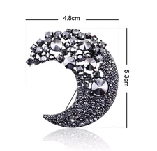 moon Pin brooch fashion jewelry NEW Free Ship 2 inch