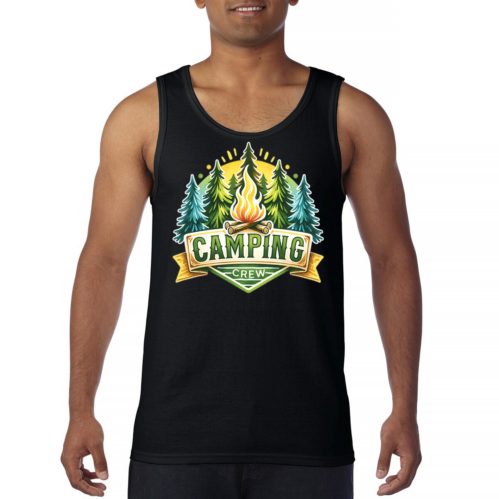 ALTRA Canotta uomo Camping Crew Happy Camper Vibe Explore Outdoor Campfire