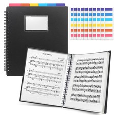 Sheet Music Folder, Spiral Binder Organizer for Sheet Music, Double-Sided Wri...
