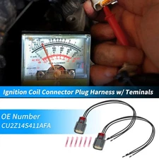 2Pcs Ignition Coil Connector Plug Harness for Ford Flex 13-19 No.CU2Z14S411AFA