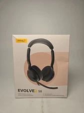 Jabra Evolve2 50 Wired Stereo Headset With Aircomfort Technology Duel-Ear