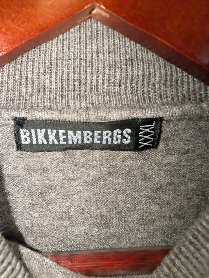 Suéter Bikkenbergs Para Hombre Bronceado Cuello Simulado Talla XXL Lana Mezcla Algodón Foto 3 de 4