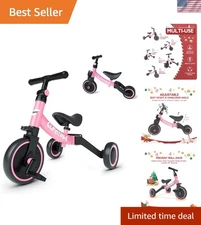 Durable 5-in-1 Toddler Bike with Removable Pedals - Easy Assembly and Safe!