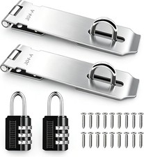 5 Inch Hasp Latch 2 Pack 304 Stainless Steel Security Cabinet Door Lock