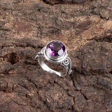 Amethyst Gemstone 925 Sterling Silver Ring Handmade Jewelry Ring For Gift