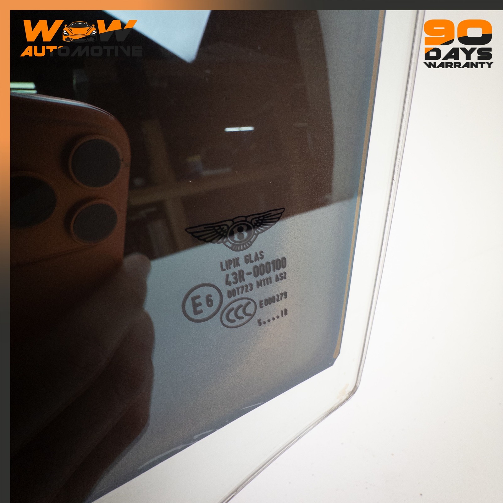06-13 BENTLEY CONTINENTAL FLYING SPUR REAR LEFT DOOR WINDOW AUTO GLASS OEM