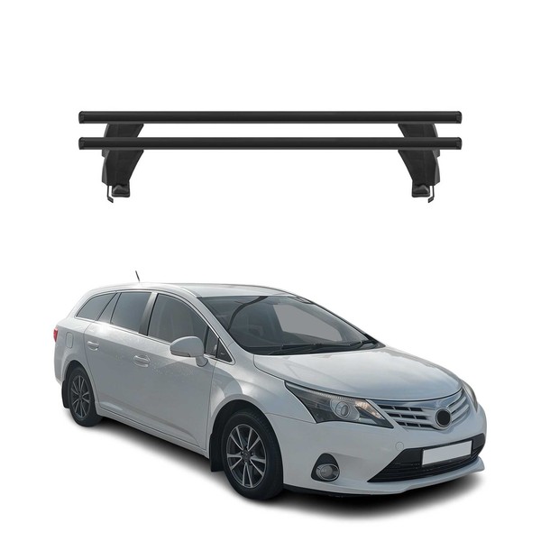 Menabo DachträGer FüR Toyota Avensis Mk3 2008-2012 Pre-Fl 50Kg Alu Schwarz 2X-image