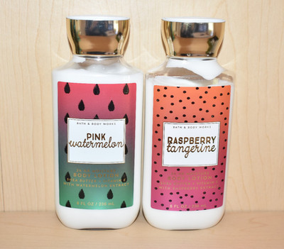 Bath & Body Works RASPBERRY TANGERINE Pink Watermelon Lotion 8 fl oz RARE