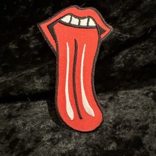 ROLLING STONES TONGUE VINTAGE HAT VEST PATCH BADGE HIPSTER BIKER NOVELTY #145
