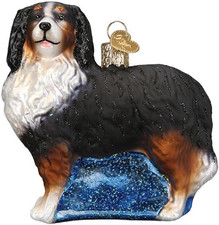 Bernese Mountain Dog Glass Blown Ornament
