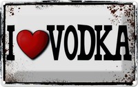 Blechschild 20X30 Cm Alkohol I Love Vodka Essen Trinken Bar Club Deko Geschenk M