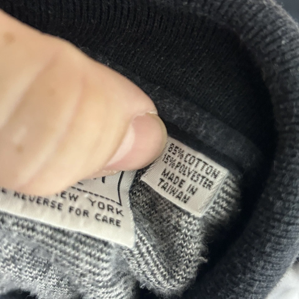 Pierre Cardin Pullover Sweater Mens XLT Gray Black Long Sleeve Striped Casual - Image 3 of 4