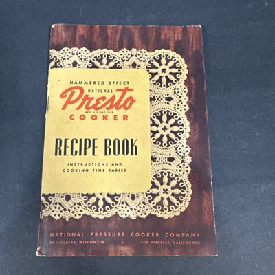 #ad #ad National Presto Pressure Cooker Recipe Book 1947 Model 40 Vintage Cookbook $7.49