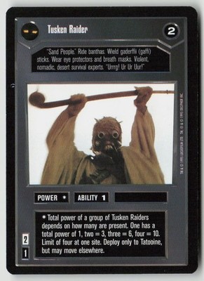 Star Wars CCG Tusken Raider Decipher 1995 SWCCG Common Card Tatooine Power 2