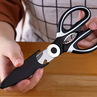 1pc Heavy Duty Stainless Steel Kitchen Scissors Multi Function Shears - NEW