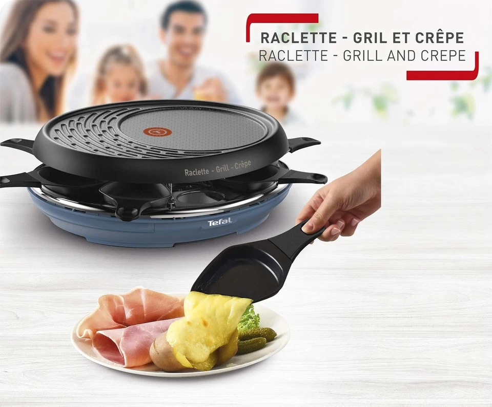 Tefal Colormania Raclette 3-in-1 Raclettegerät für Grill & Pfannkuchen, RE310401 - Bild 3 von 4