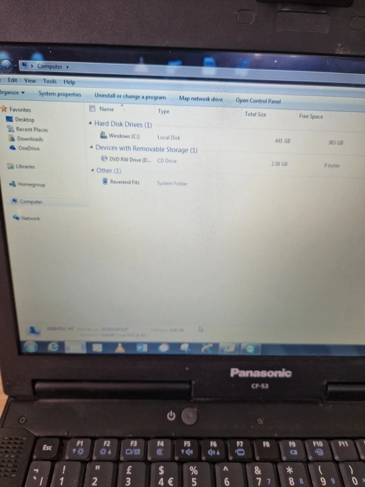  Panasonic Toughbook CF-53 MK4   Core i5 4th gen  4GB RAM 500Gb HDD  256GB SSD  - Image 4 of 4