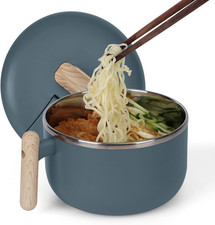 40 Oz Ramen Bowl Soup Bowls with Lid and Handles Noodles Pasta Cereal Salad Stai