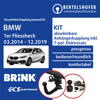 FüR BMW 1Er Fliessheck Typ F20/F21 03.2014-12.2019 AHK Abn. +7Pol Sp. E-Satz PKW