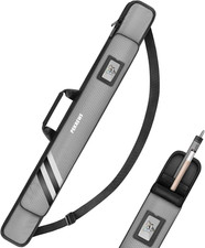 Pool Cue Case, Soft Pool Stick Case 1x1 Holds 1 Butt and 1 Shaft with Queue Zipp