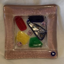 Murano Schmelzglas Millefiori & Diachronic 3 1/2 Zoll Platte