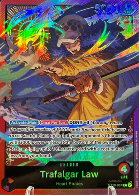 #ad • Trafalgar Law • ST10 001 SR Leader The Three Captains Holo One Piece TCG NM $5.00