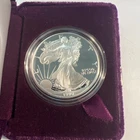 1990-S Proof American Silver Eagle Dollar $1 Box & COA US Mint Bullion OGP