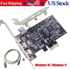 PCIe FireWire IEEE 1394 3 Port Controller Card for Desktop PC Windows 10