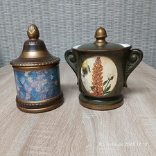 2 dekorative Deckel-Dosen / Aufbewahrungsdosen, Porzellan ??