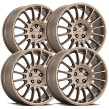 Set Of 4 Vision 477 Monaco 17x7 5x100 38mm Bronze Wheels Rims 17 Inch