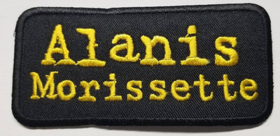 Alanis Marissette Band Embroidered gold/yellow Patch approx. 1.75x3.75''