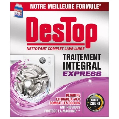 [3665468000626] DESTOP Nettoyant Lave-Linge Express, Anti-Calcaire, Anti-Mois...