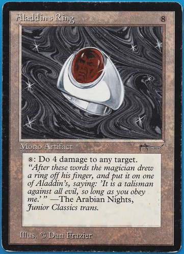 Aladdin's Ring Arabian Nights PLD Artifact Rare MAGIC CARD (ID# 497426) ABUGames