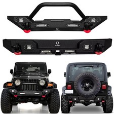Vijay Frontrear Bumper W Led Light Winch Plate For 1997-2006 Jeep Wrangler Tj Vijay Frontrear Bumper W Led Light Winch Plate For 1997-2006 Jeep Wrangler Tj