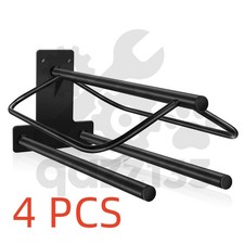 4 Pack Black Saddle Rack Wall Mounted with Pad Bar Horse Saddle Stand