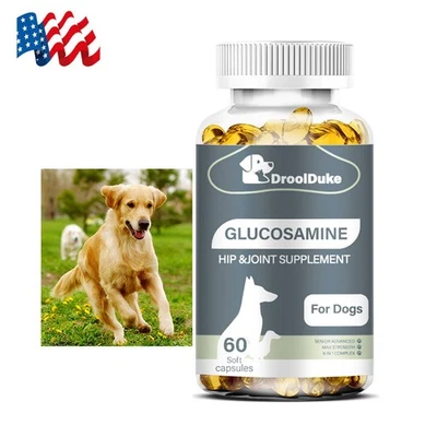 DROOL DUKE Hip and Joint Supplement Dogs, Glucosamine Chondroitin Joint Supplement for Dogs