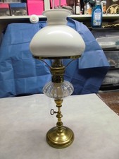 Petroleum Tischlampe Petroleumlampe Öllampe Antik variabel Messing  Notlicht