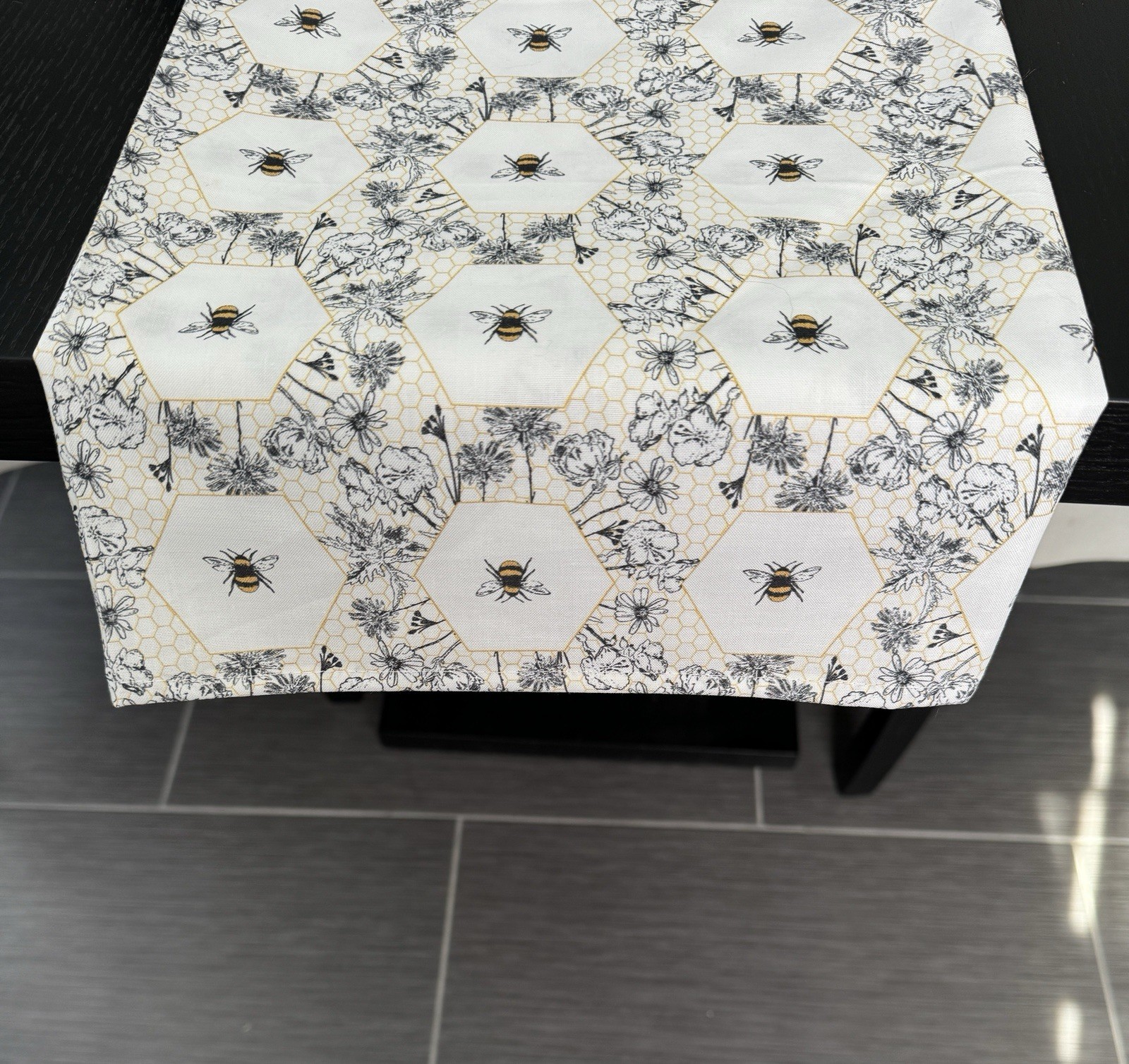 Bumble Bee Table Runner  Kitchen or Bees Bedroom Dresser Scarf RV Table Topper