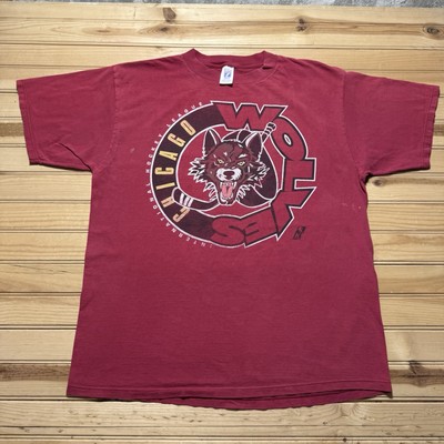 Vintage 90s Chicago Wolves IHL International Hockey Minor League Shirt Size XL