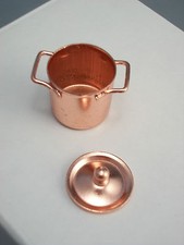 Copper Pot w/ Lid kitchen dollhouse miniatures IM65521 1/12 scale metal